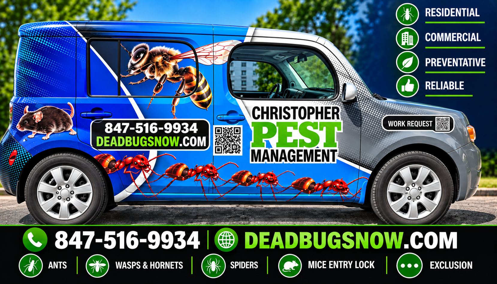 Christopher Pest Management service vehicle