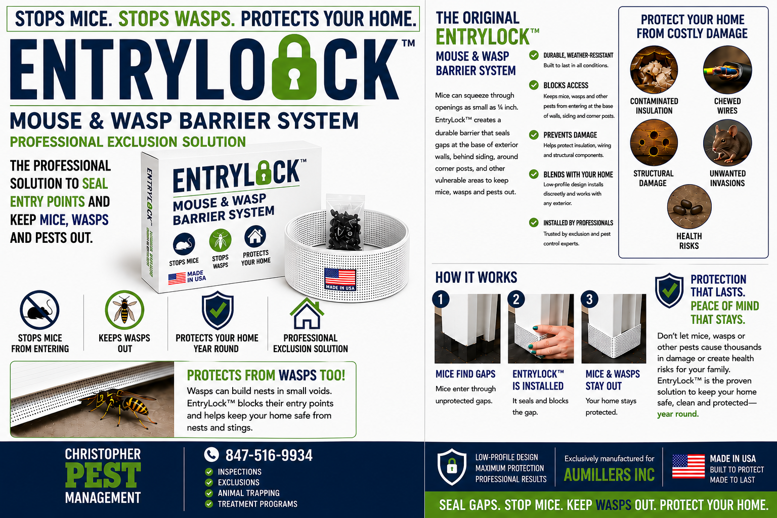 EntryLock mouse and wasp barrier system by Christopher Pest Management